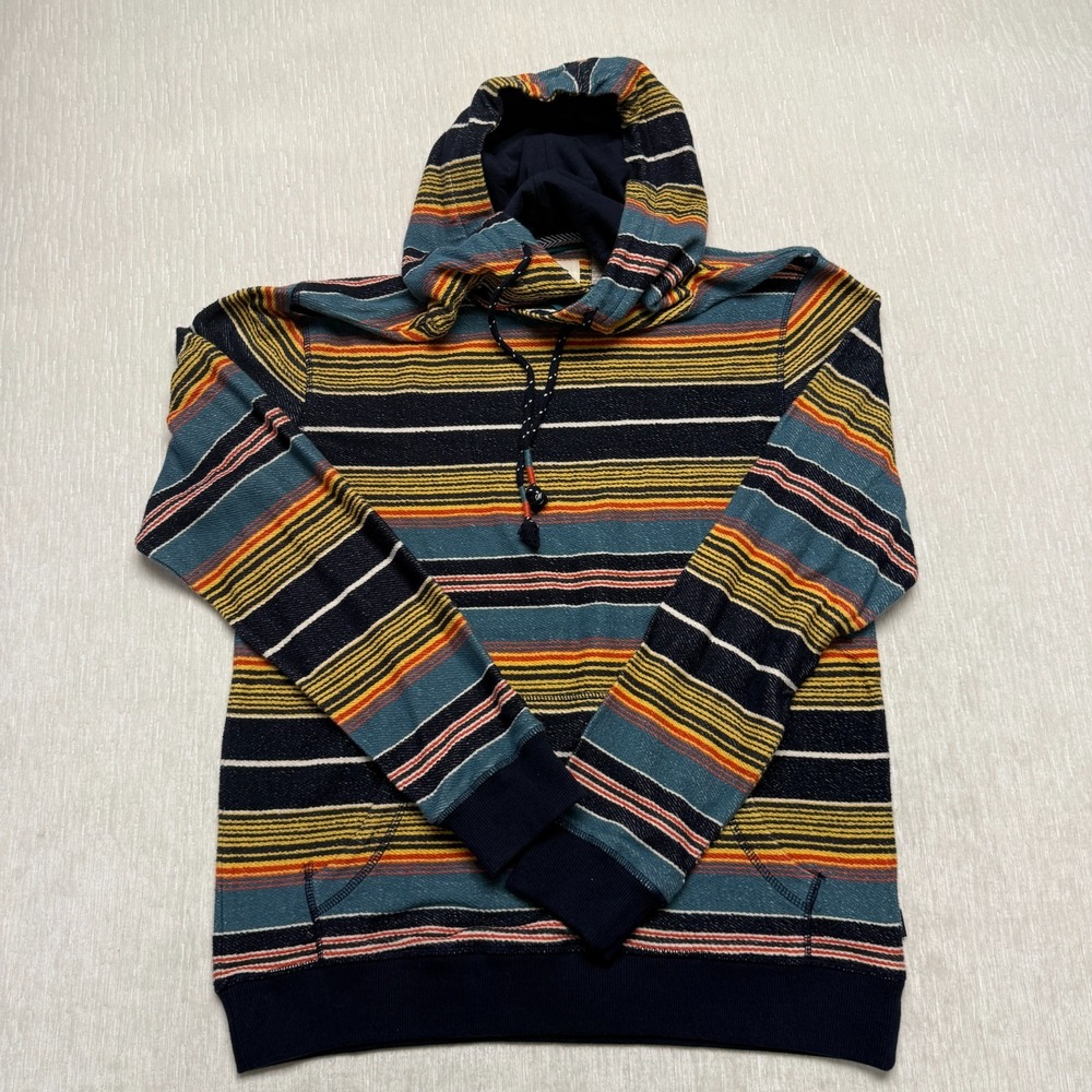 FatFace Trescowe Overhead Hoodie Mens Striped Small Beach Surfer Coastal Y2K